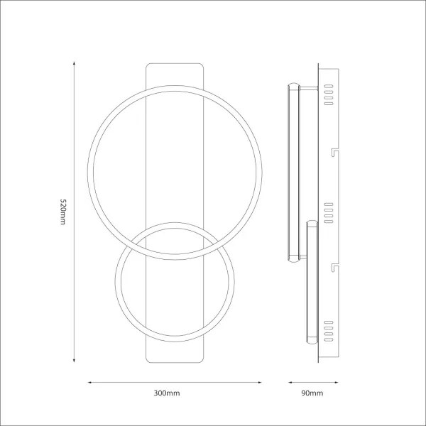 Plafonieră LED ROWENA LED/14W/230V negru/maro