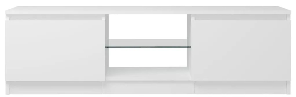 Comoda TV cu lumini LED, alb, 120x30x35,5 cm 1, Alb, 120 x 30 x 35.5 cm