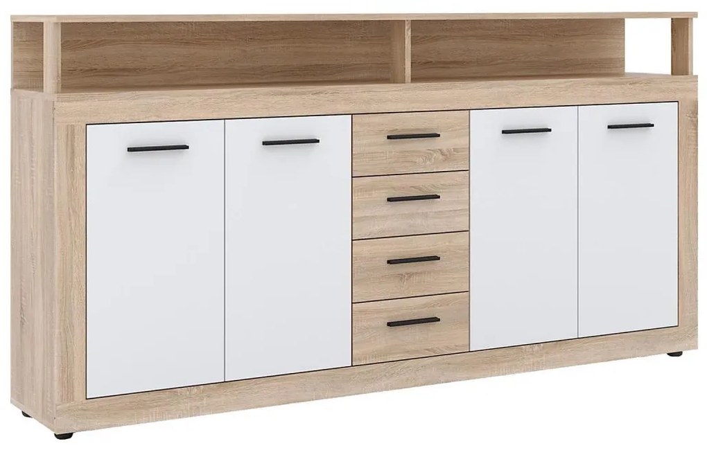 Comodă RUNA stejar sonoma/albă