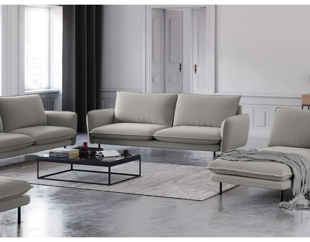 Canapea Cosmopolitan Design Vienna, 200 cm, gri deschis