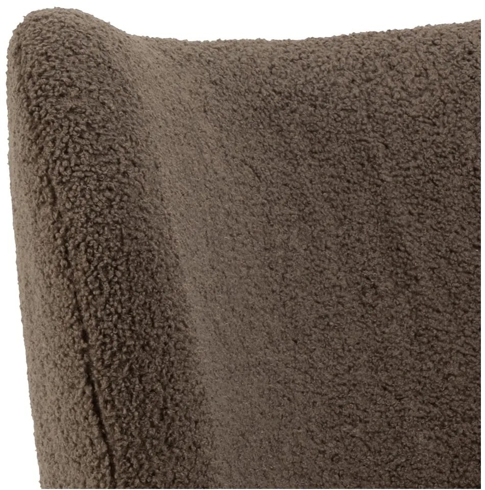 Fotoliu maro cu tapițerie din țesătură bouclé Elmont – Actona