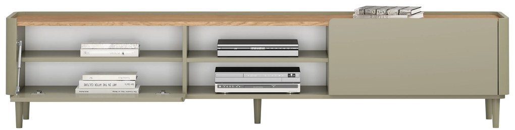 Comodă TV Elivo 220 cm pe picioare - eucalipt / stejar baltic dune
