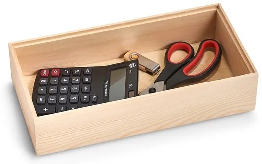 Cutie pentru depozitare, din lemn de pin, Order Rectangle Large Natural, L30xl15xH7 cm