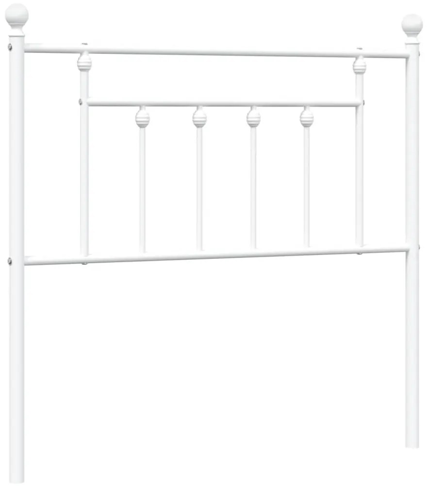 vidaXL Tăblie de pat de schimb metalică, alb, 90 cm