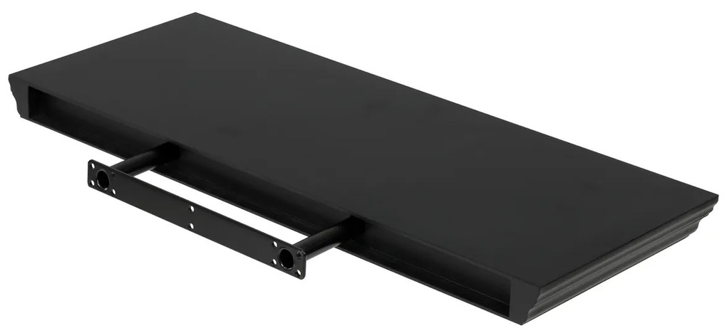 Etajeră de perete P-024, negru mat, 60 cm