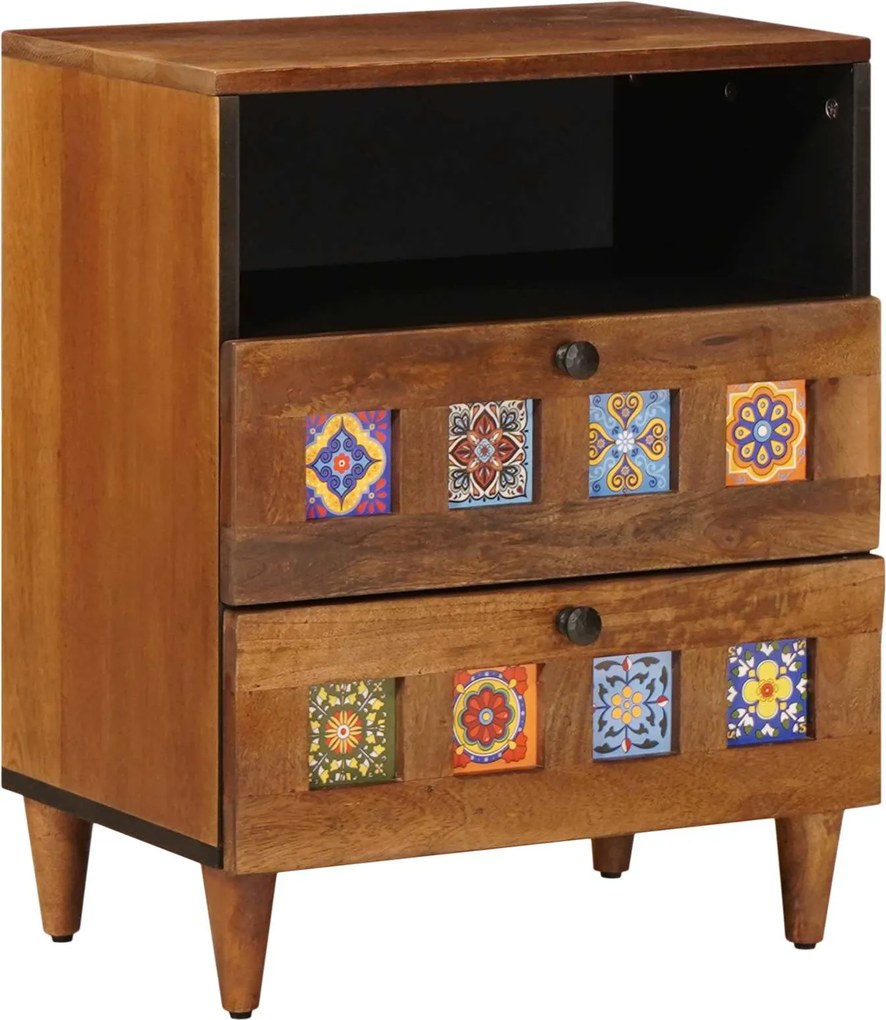 vidaXL Dulap de noapte Maro 50 x 33 x 62 cm Lemn de mango solid