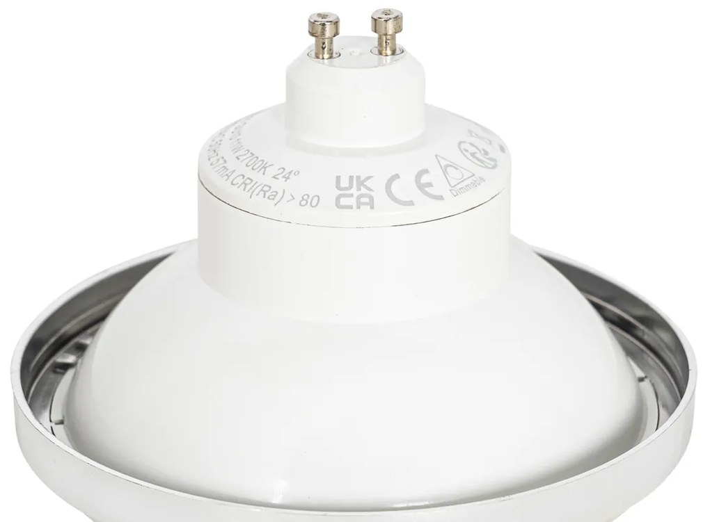 Bec LED GU10 reglabil AR111 alb 11W 810lm 2700K