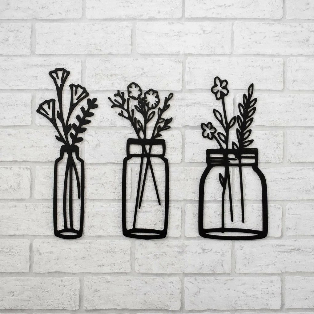 DUBLEZ | Sticker flori 3D din lemn