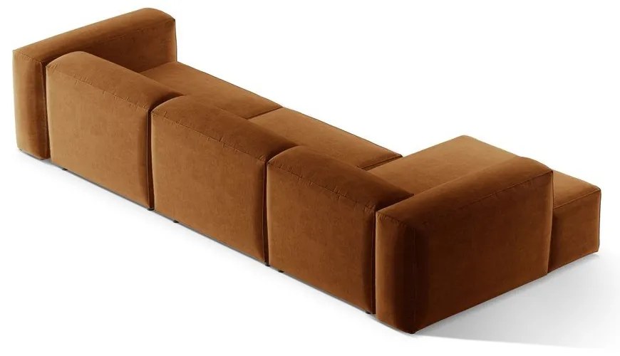 Colțar cărămiziu (cu colț pe partea stângă/cu șezlong) Bergamo – Cosmopolitan Design