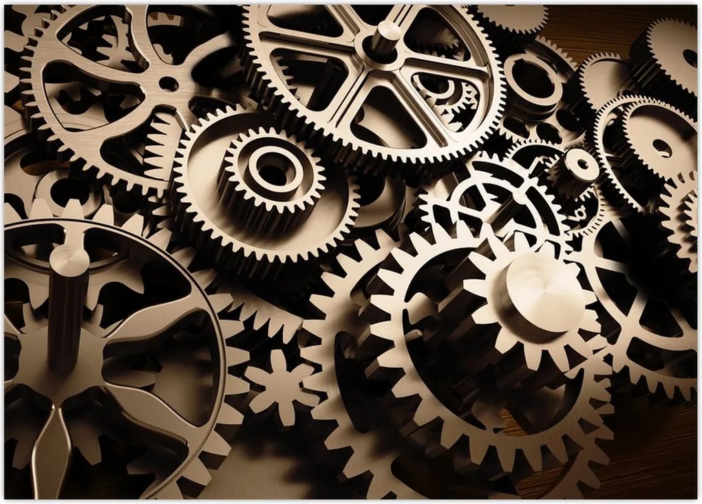 Tablou - Piese de ceas (70x50 cm)