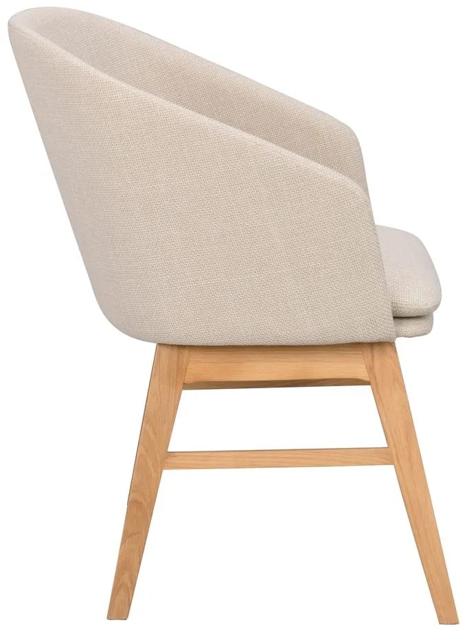 Set de scaune de sufragerie bej 2 buc. tapițat Windham – Rowico