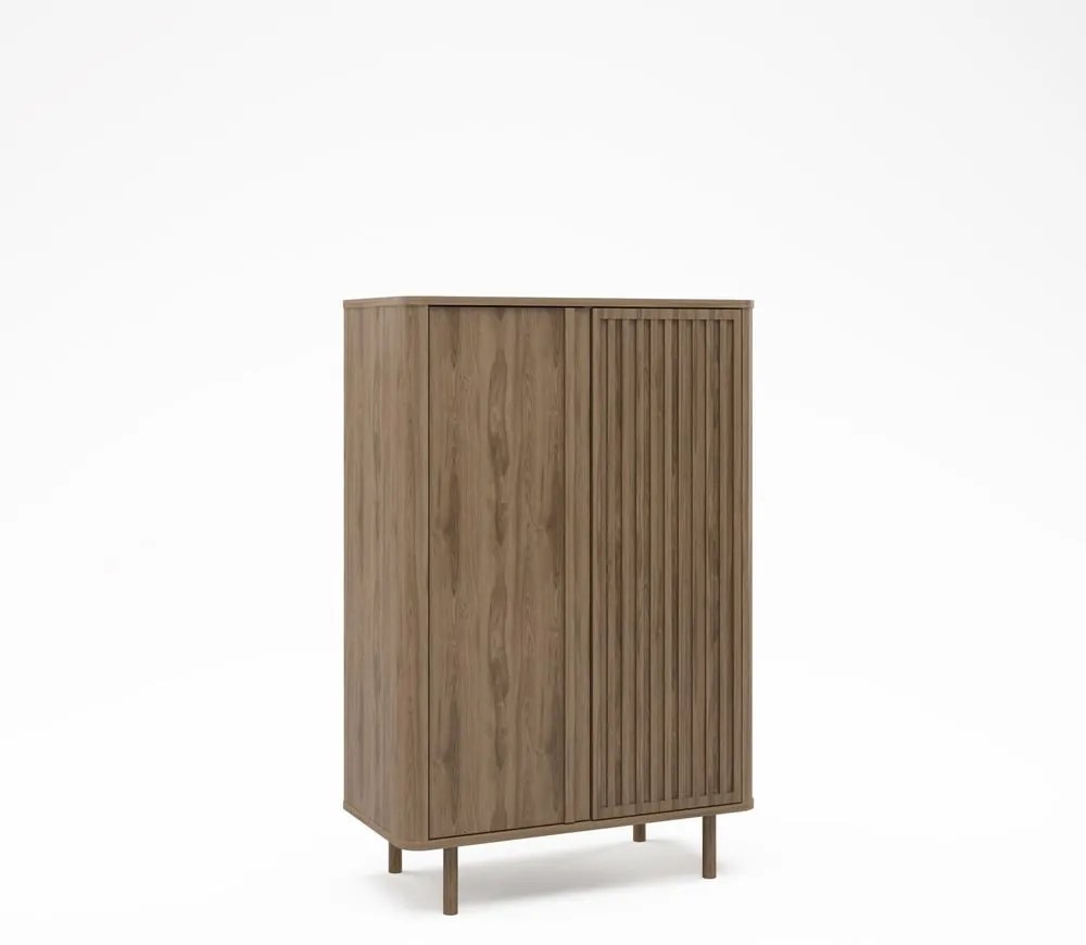 Dulap în culoare naturală cu aspect de lemn de stejar 86x130x40 cm Salma – Marckeric