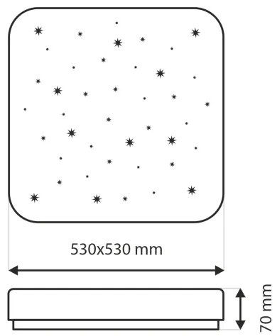 Plafonieră LED dimabilă FLORA LED/60W/230V 2700-6500K + telecomandă