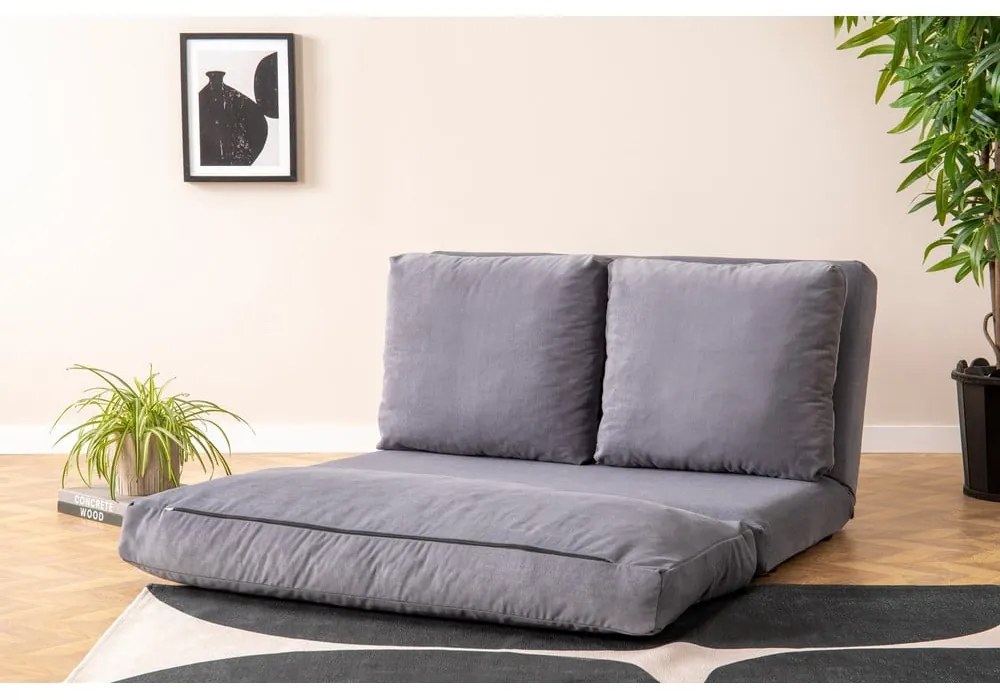 Canapea gri extensibilă 120 cm Taida – Balcab Home