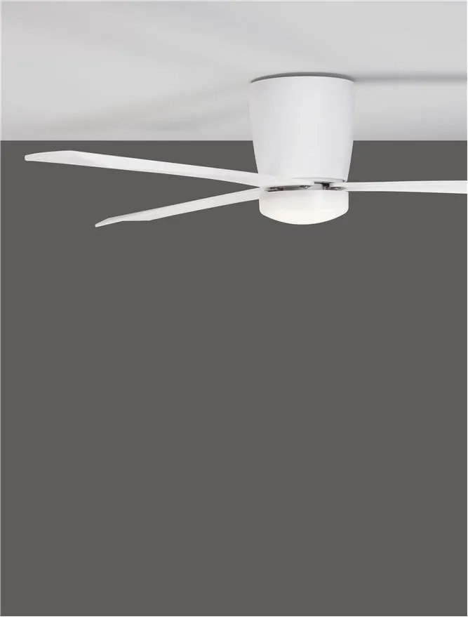 Ventilator de tavan cu telecomanda design modern DELL alb