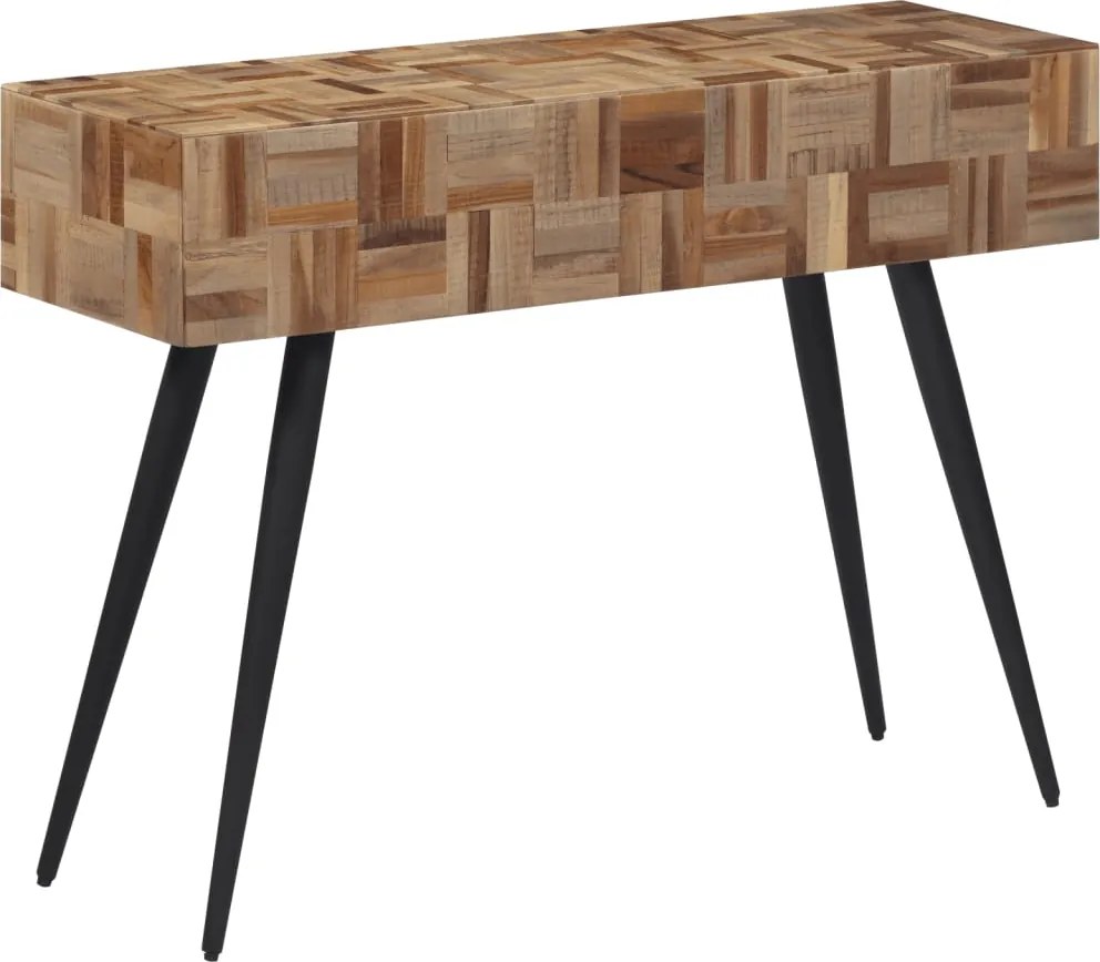 vidaXL Masă consolă, 110x34x80 cm, lemn masiv de tec reciclat