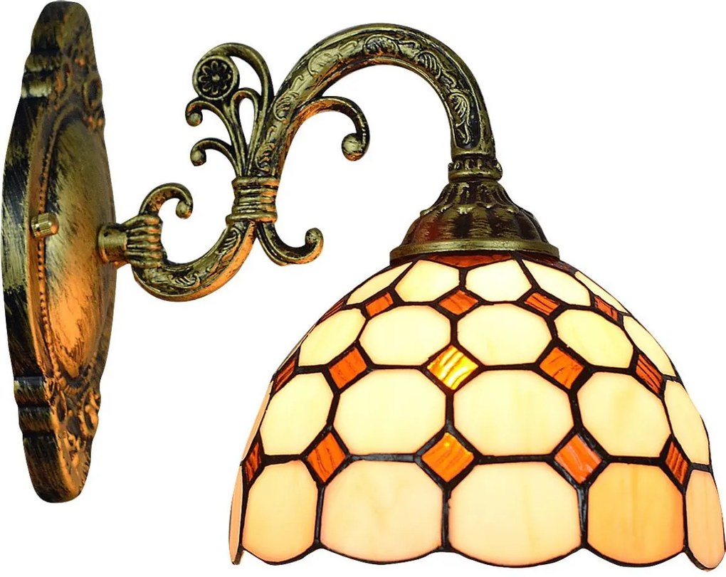 Brilagi - Aplică de perete Tiffany DORAN din vitralii, 1xE27/40W/230V