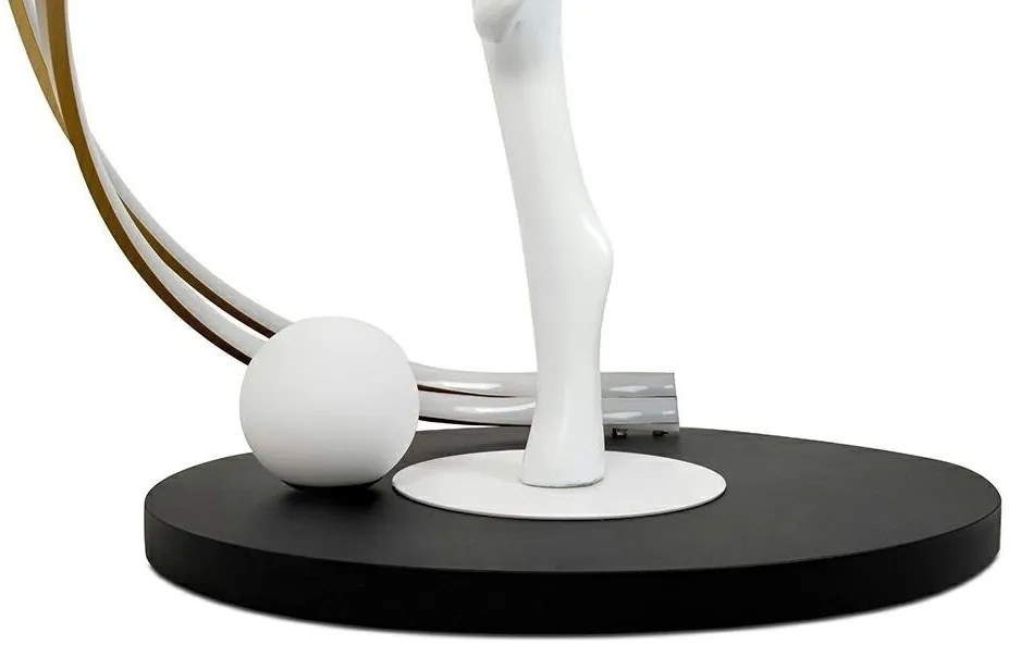 Lampa de podea decorativa cu design original cu LED RGB Balerina White