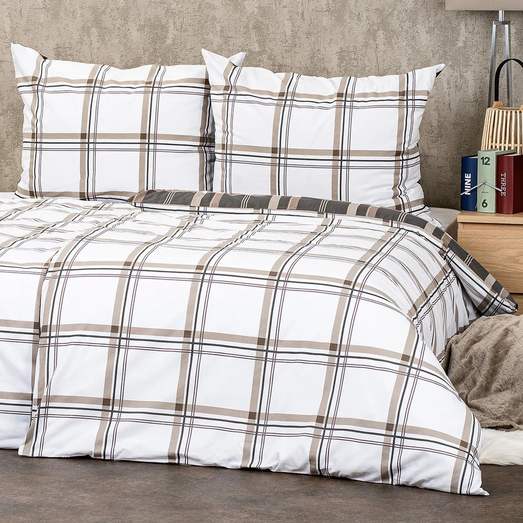 Lenjerie de pat 4Home Scotch, din bumbac, 140 x 200 cm, 70 x 90 cm