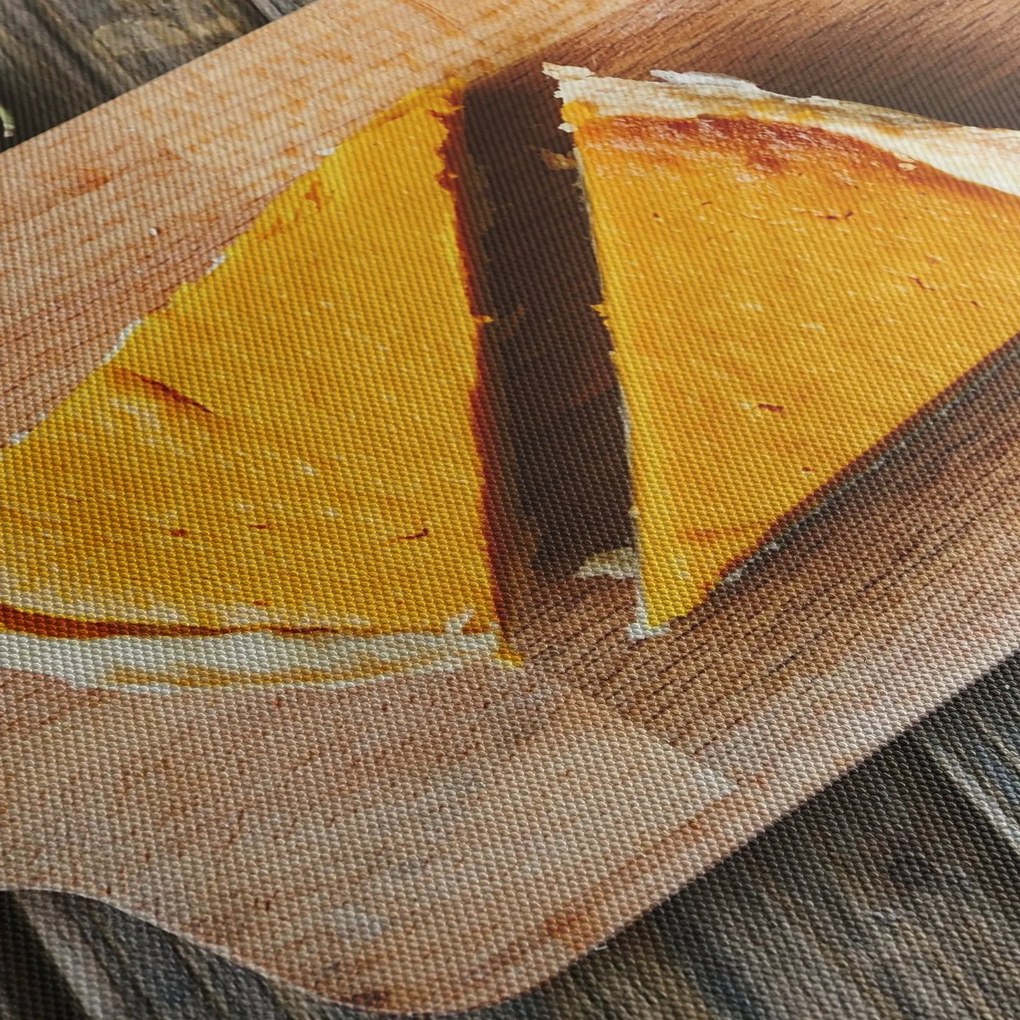 Tablou -Prăjitură cu dovleac (cu ceas) (90x30 cm)