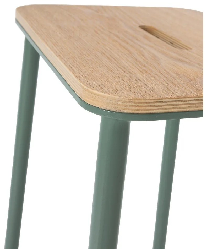 Set de scaune de bar verde 2 buc. (înălțime șezut 65 cm) Abba – Marckeric