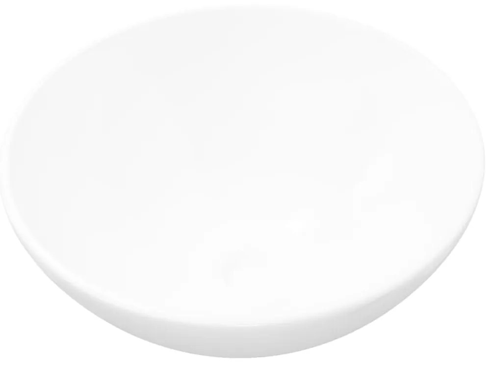 141928 vidaXL Bazin chiuvetă de baie din ceramică, rotund, alb