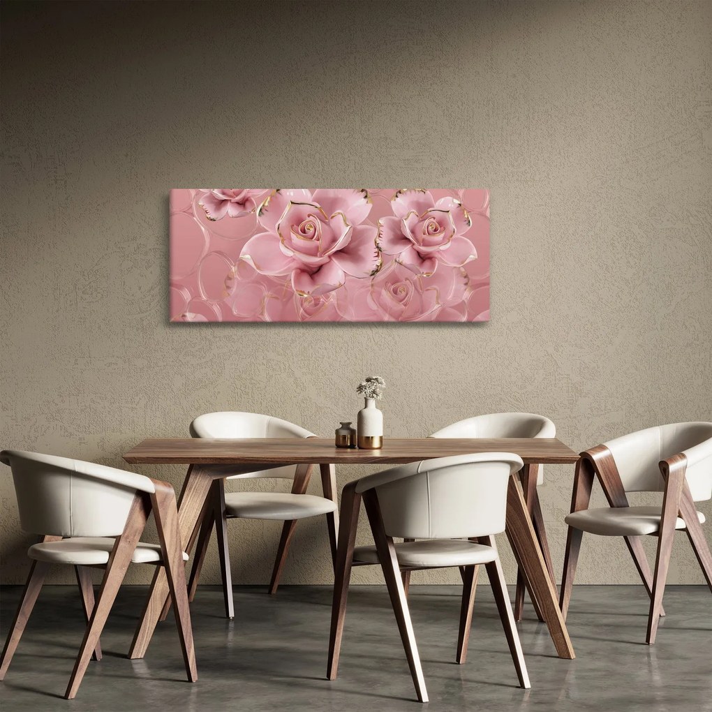 Tablou - Decor floral (120x50 cm)