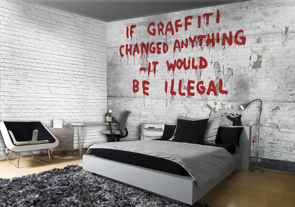 Fototapet - Inscripție Graffiti (254x184 cm)