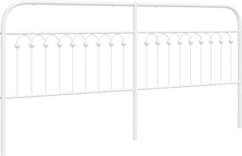 vidaXL Tăblie de pat de schimb metalică, alb, 200 cm