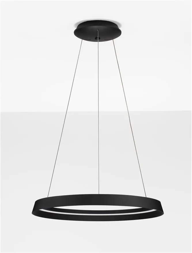 Lustra LED suspendata design modern circular ORMI negru