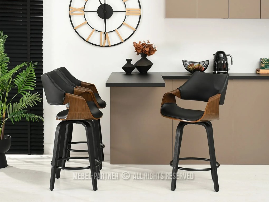 Scaun Rolf H (nuc închis + negru). 1110736