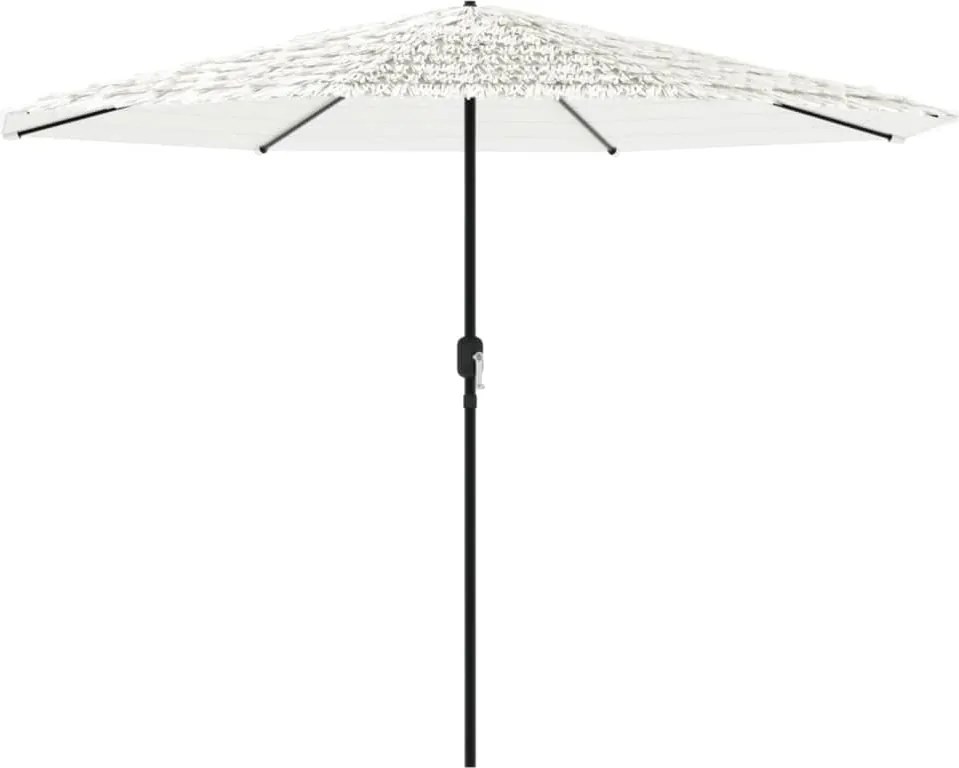 vidaXL Umbrelă soare de grădină stâlp din oțel, alb 324x324x247 cm