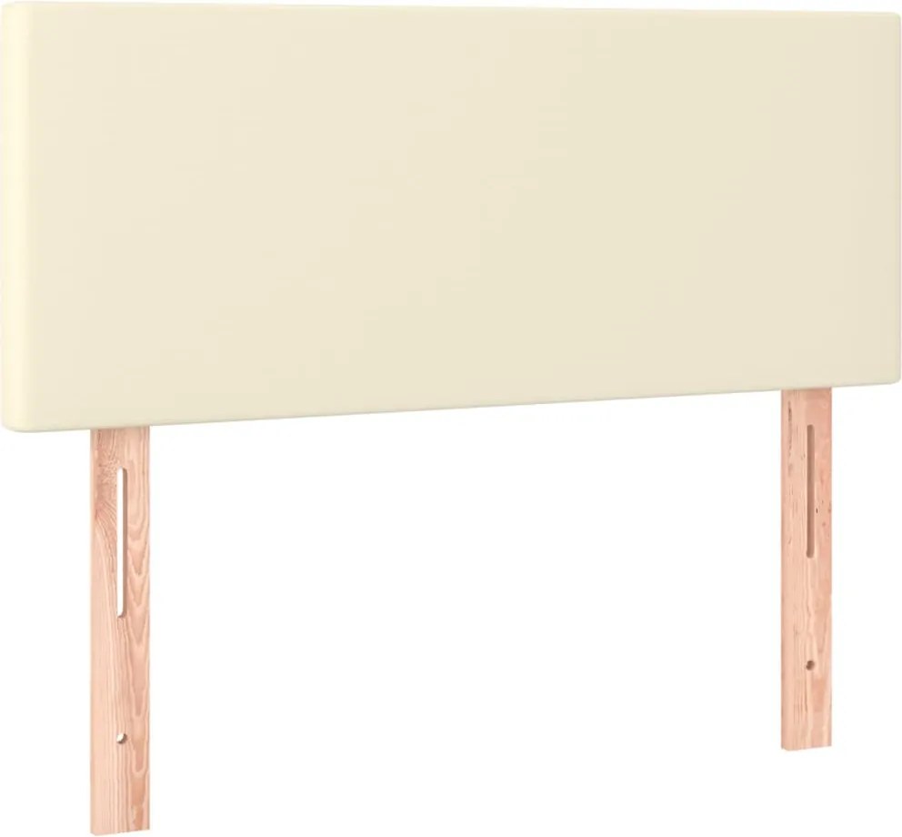 vidaXL Tăblie de pat, crem, 100x5x78/88 cm, piele ecologică