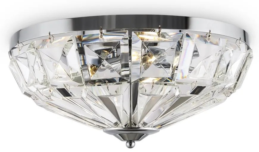 Lustra aplicata design neoclasic Facet crom 39,6cm
