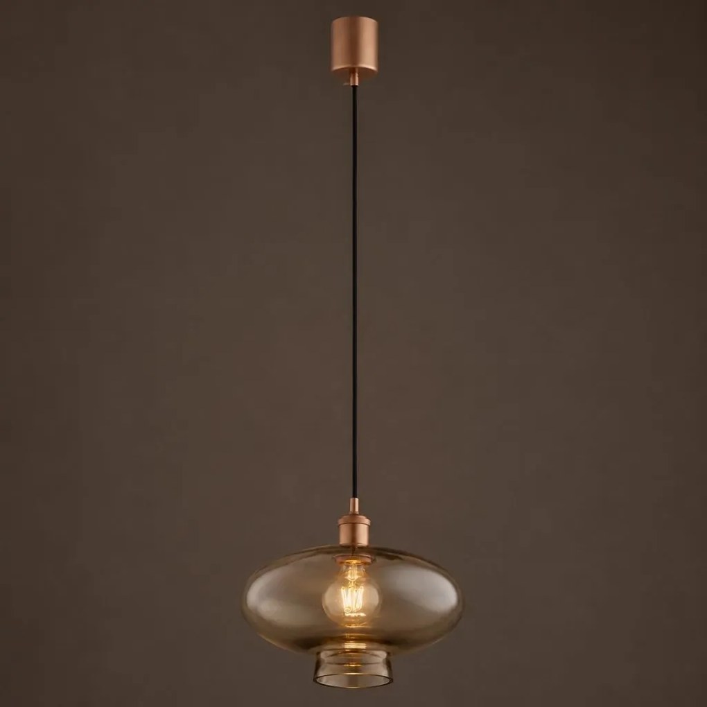 Lustra/pendul design decorativ TRESCO cupru/champagne
