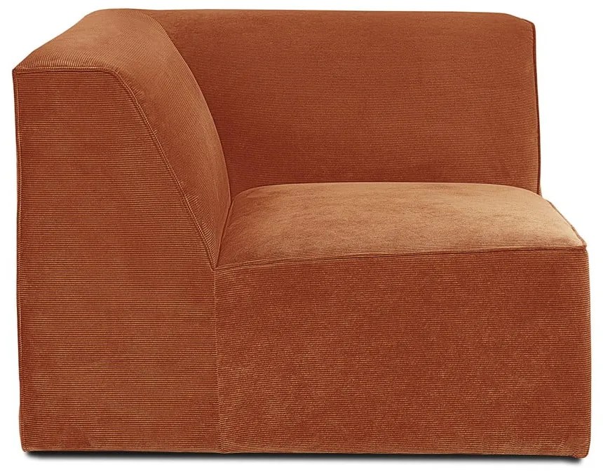 Modul pentru canapea portocaliu din catifea reiată Sting - Scandic