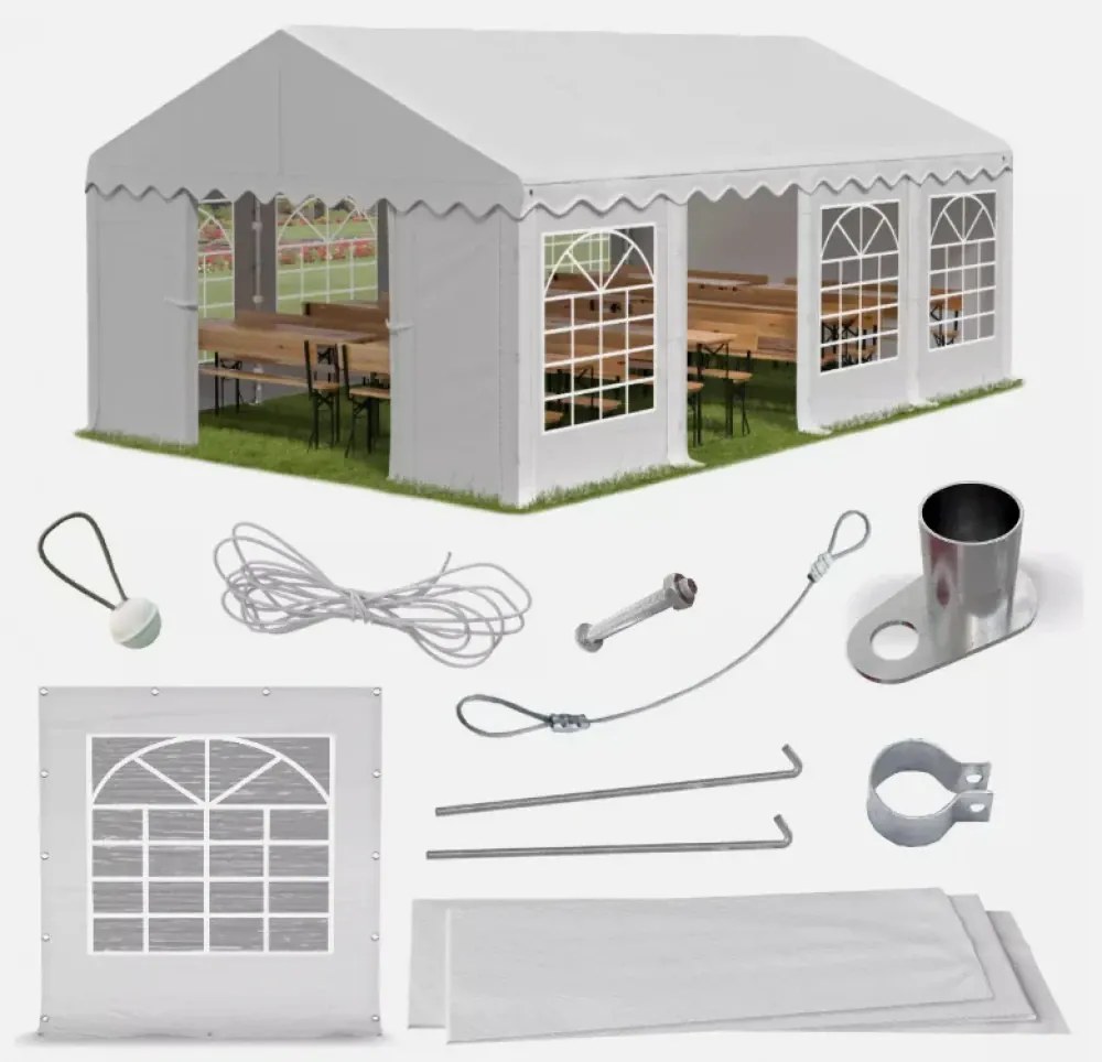 Cort evenimente, 4x8 M, Cort PE, Alb,