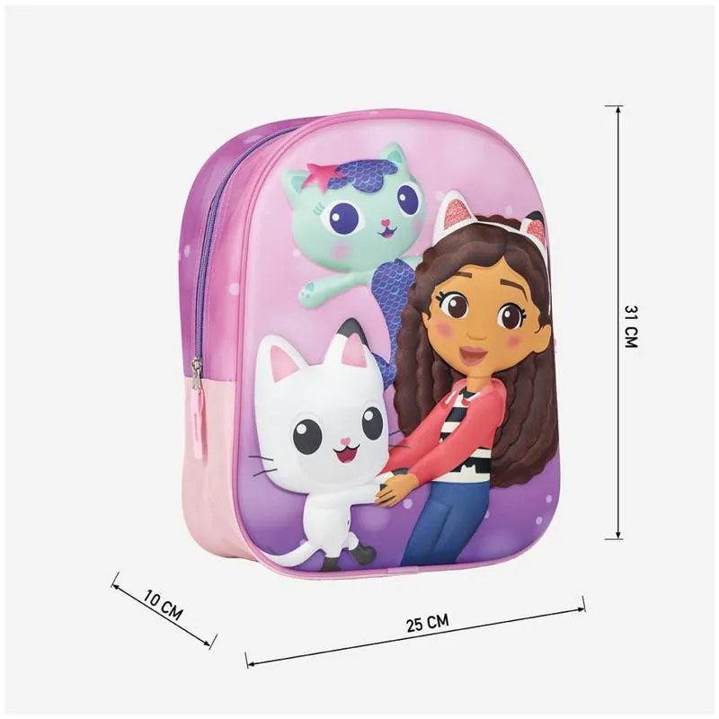 Gabby&#039;s Dollhouse Fun Rucsac 3D, geantă 31 cm