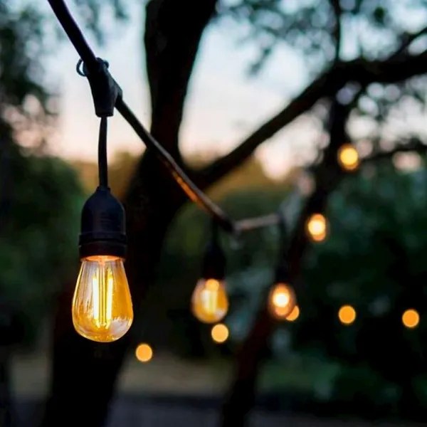 Șir decorativ exterior GIRLANDA 17 m 15xE27/15W/230V IP44