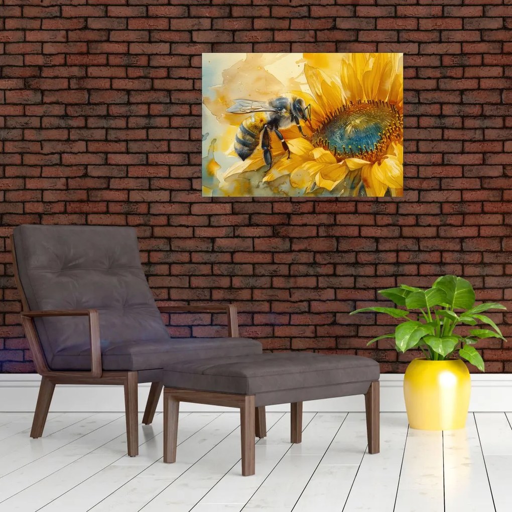 Tablou - Albină, acuarelă (70x50 cm)