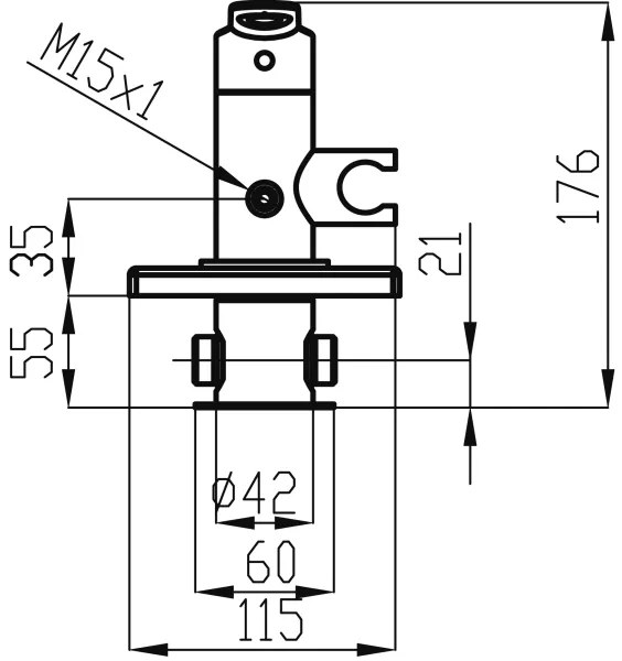 Baterie de bideu cu duș pentru instalare ascunsă Novaservis METALIA crom lucios