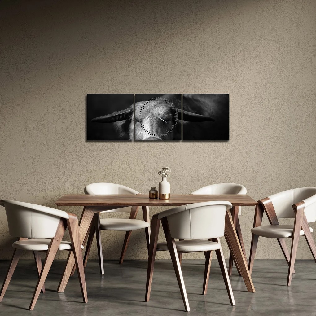 Tablou - Vacă (cu ceas) (90x30 cm)