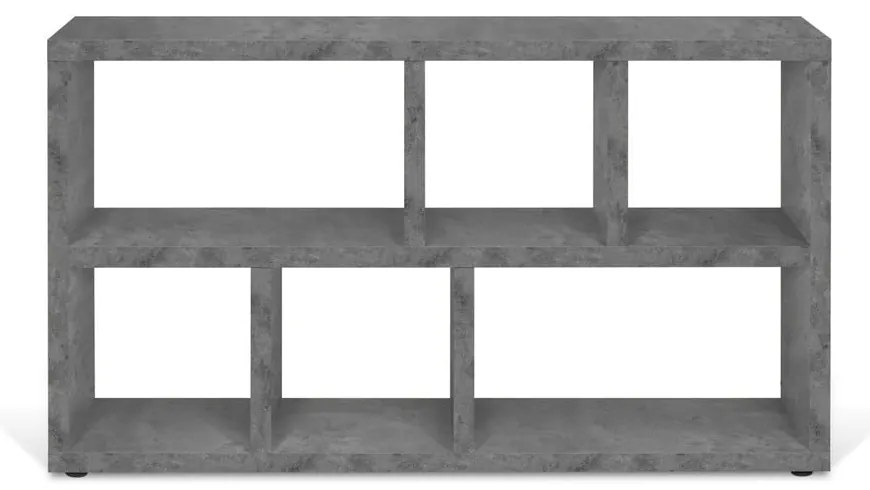 Bibliotecă gri cu aspect de beton 150x83 cm Berlin – TemaHome