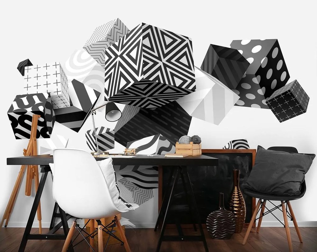 Fototapet - 3D geometrie (254x184 cm)
