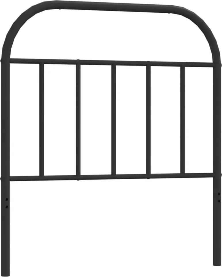 vidaXL Tăblie de pat de schimb metalică, negru, 80 cm