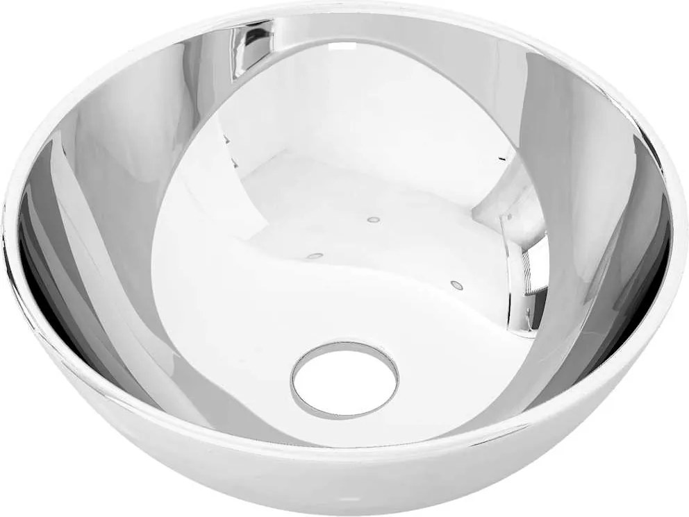 vidaXL Chiuvetă de baie, argintiu, 28 x 10 cm, ceramică