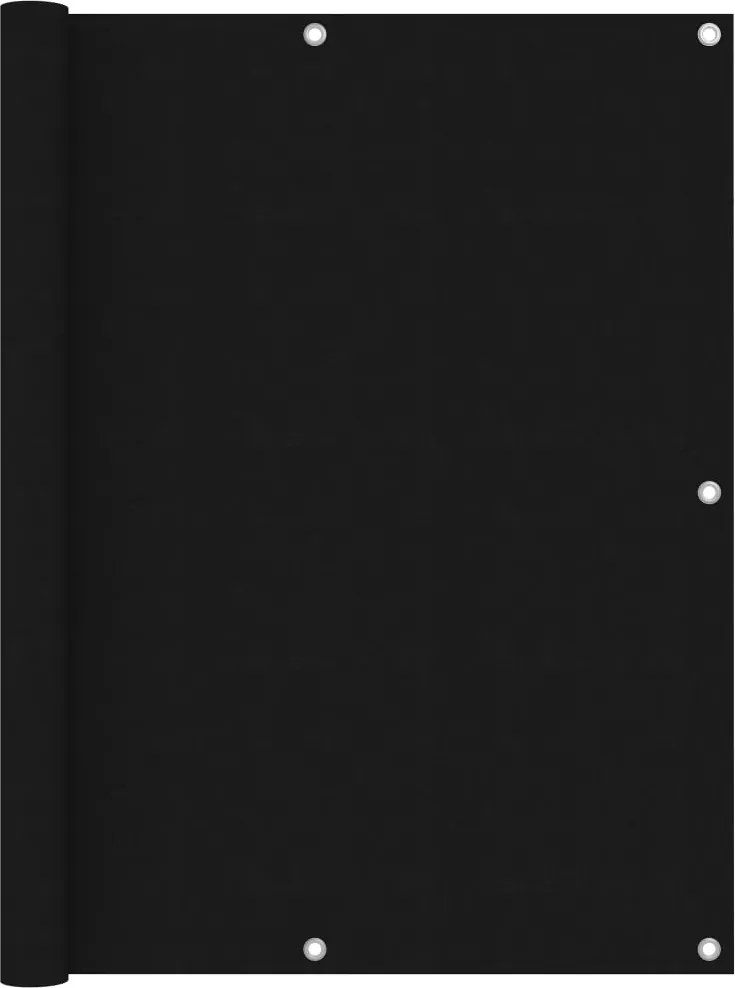 vidaXL Paravan de balcon, negru, 120 x 300 cm, țesătură oxford