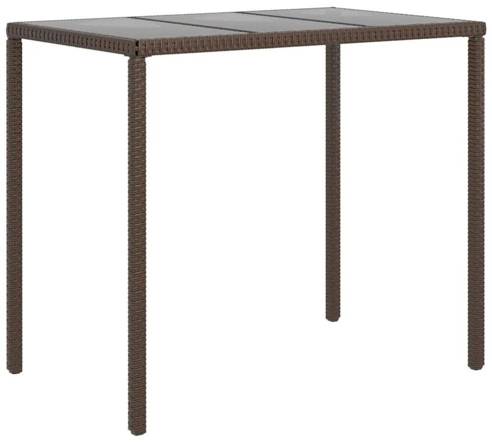 Set mobilier de gradina cu perne, 6 piese, maro, poliratan