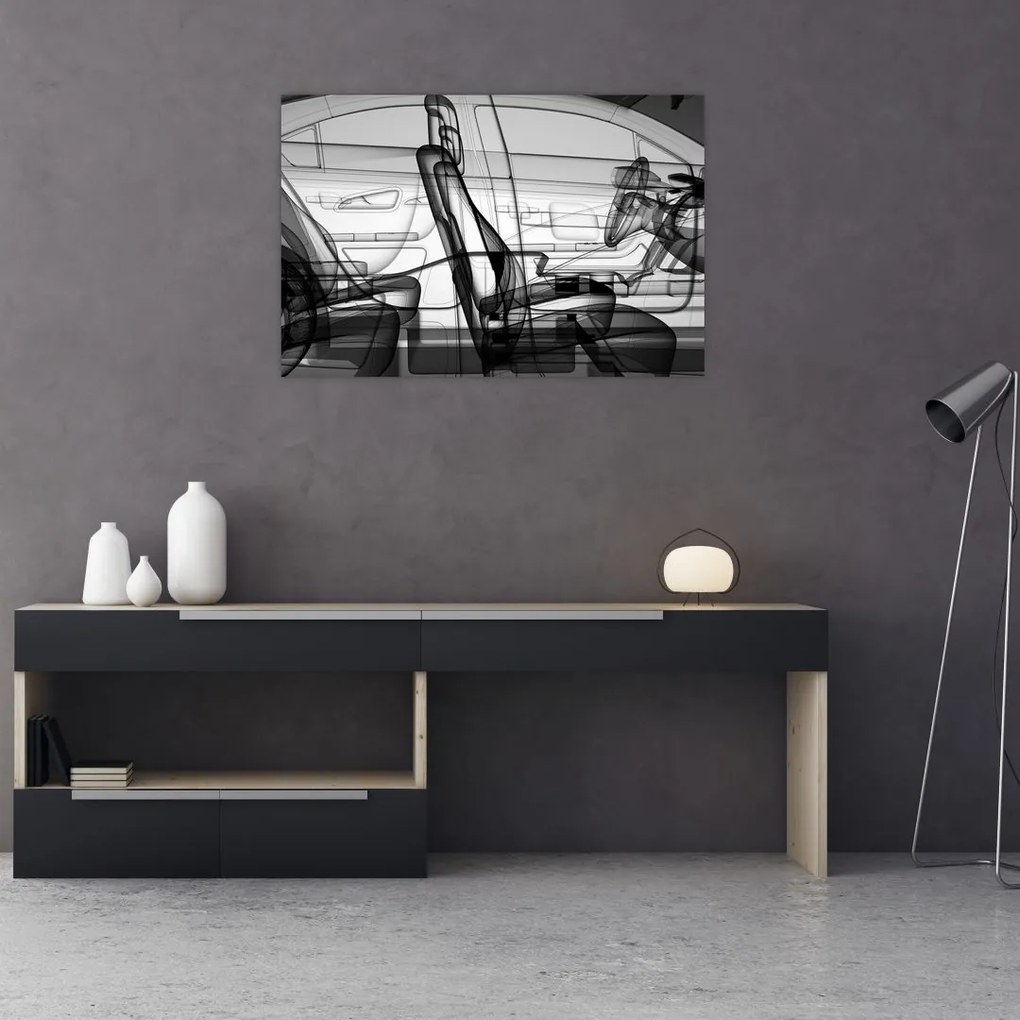 Tablou - 3D model mașina (90x60 cm)