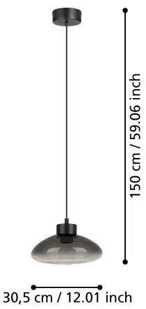 Lustră LED dimabilă pe cablu Eglo 390298 SARNARRA LED/5,4W/230V 2700K